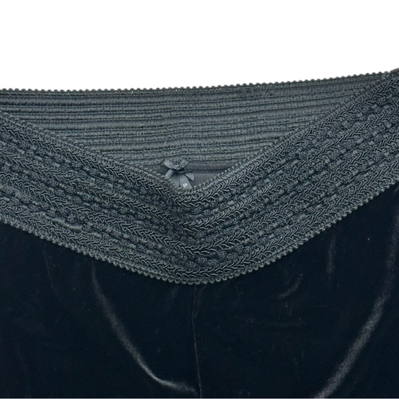 Lapis Black Velour Pull On Palazzo Pants - Size Large - Picture 2 of 5